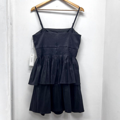 Siena Women's Black Tiered Spaghetti Strap Fit & Flare Dress Size 12 NWT