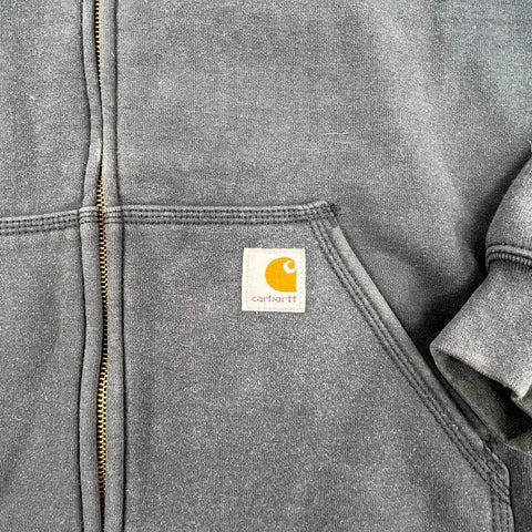 Carhartt Men's Rain Defender Paxton Heavyweight Full Zip Hoodie Gray Sz M