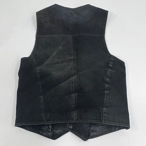 NRA Gear Authentic Men's Suede Leather Vest Vietnam Veteran Patch Sz M