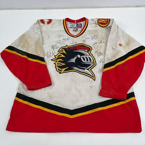 Vintage Omaha Aksarben Knights Team Signed Jersey Autographed Reebok AHL XL