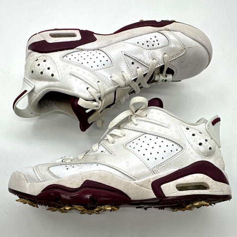Nike Air Jordan 6 Retro Low Golf Bordeaux White Size 9
