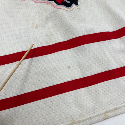 Vintage Y2K Bauer White Red UNO Mavericks Hockey Jersey Men's XXL