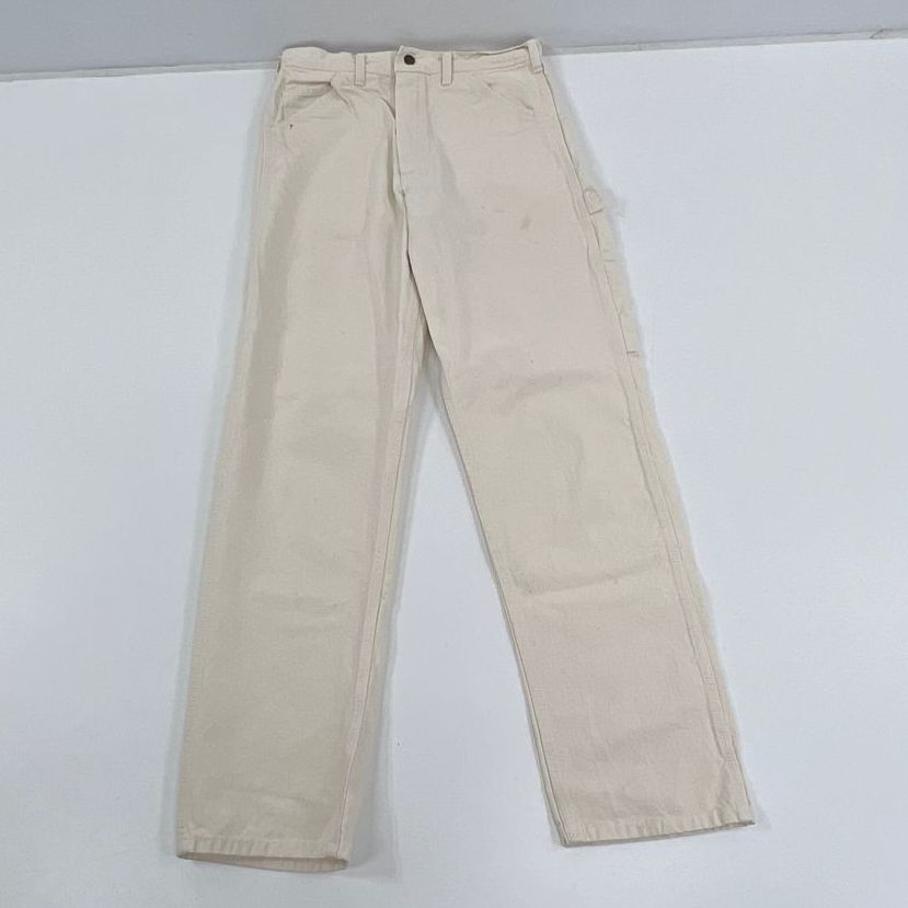 Vintage Men's Stan Ray Ivory Off-White Canvas Painter's Pants USA - Size 30x32