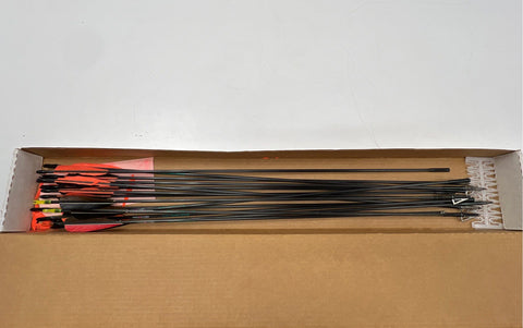 Beman Hunter Archery Arrow Lot 15 Arrows Mixed Tips Carbon Shafts Broadheads