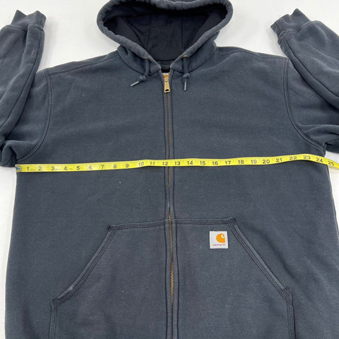 Carhartt Men's Rain Defender Paxton Heavyweight Full Zip Hoodie Gray Sz M