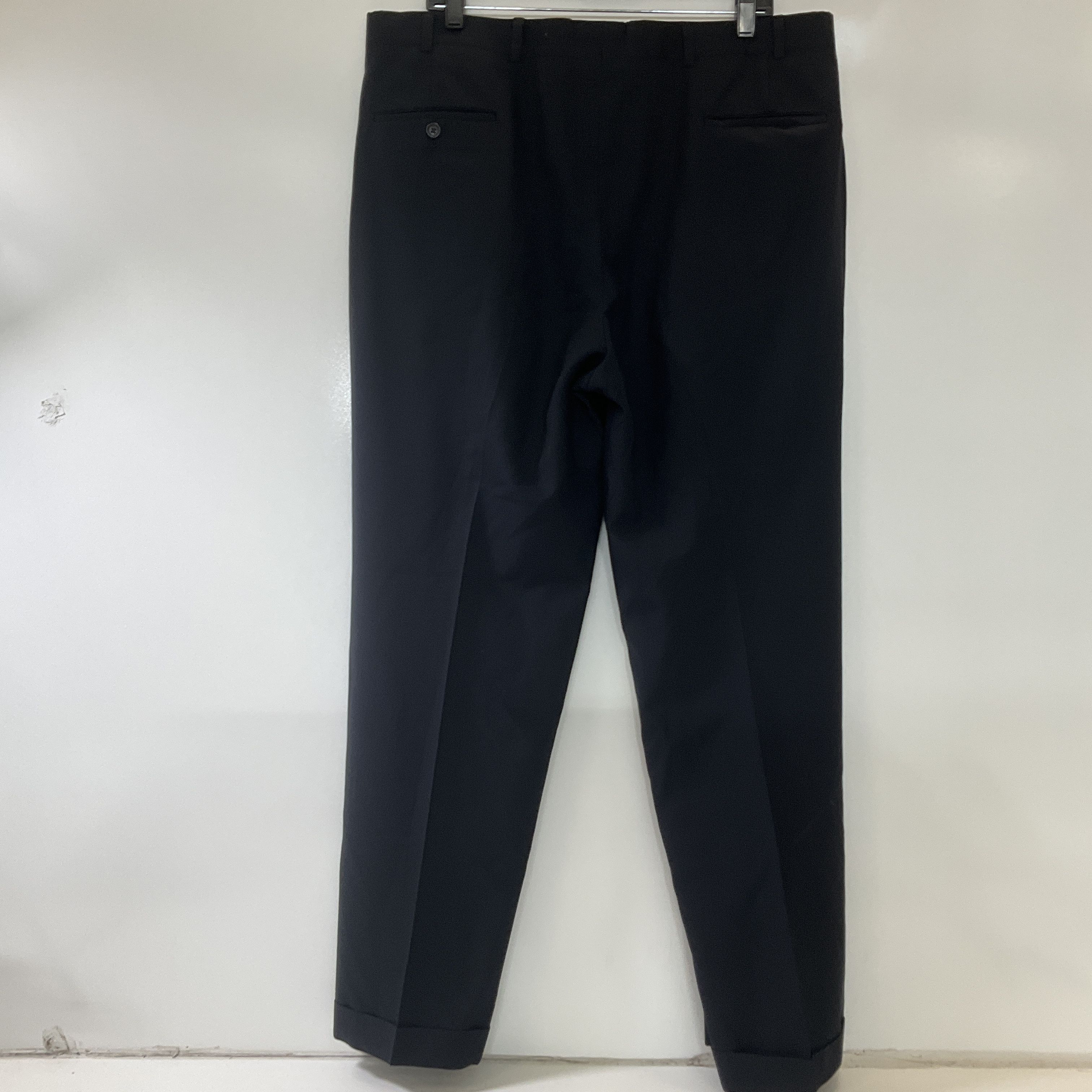 Burberrys Men's Navy Pleated New Wool Suit Dress Pants Size 38x30 Union Made