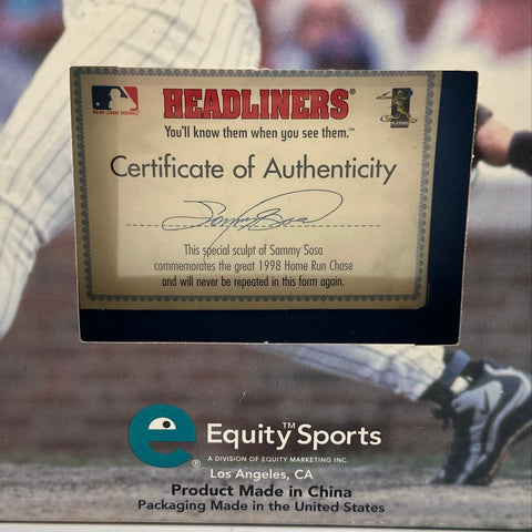 Mark McGwire & Sammy Sosa MLB 1998 Home Run Race Equity Headliners XL Lot 2 MIB