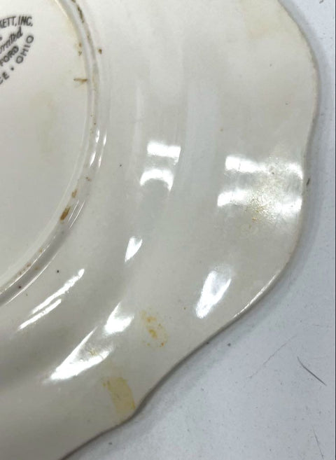 Vintage Plate Lot Fire-King Laurel Federal Madrid Cunningham & Pickett 3 Pcs