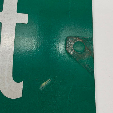 Vintage 38th St Metal Street Sign Green White Reflective City Road Sign 24x9