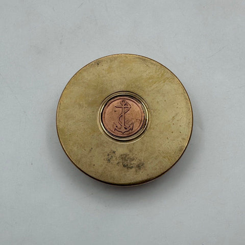 Brass Tone Moby Dick Sundial Nautical Pocket Compass Ship Anchor Decoration
