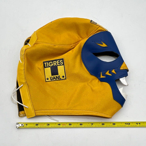 Tigres UANL Luchador Mask Lucha Libre Mexican Wrestling Mask Yellow Blue