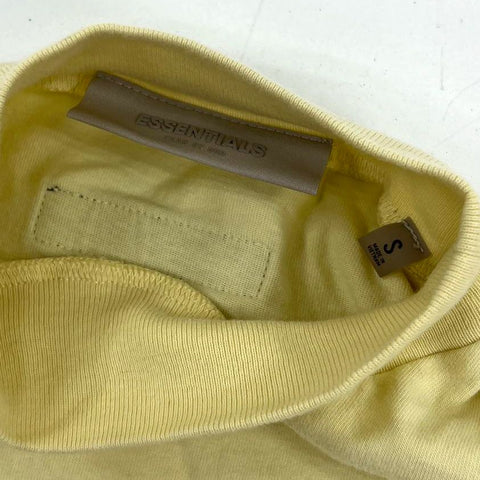 Fear of God Essentials Logo Back T-Shirt Yellow Relaxed Fit Sz S
