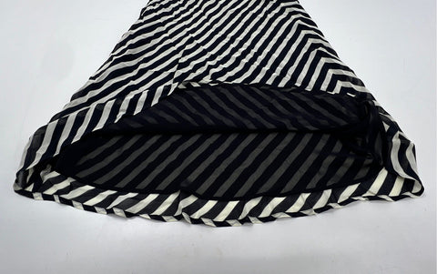 Lauren Ralph Lauren Women's Navy White Striped Chevron Maxi Skirt Sz 10 NWT