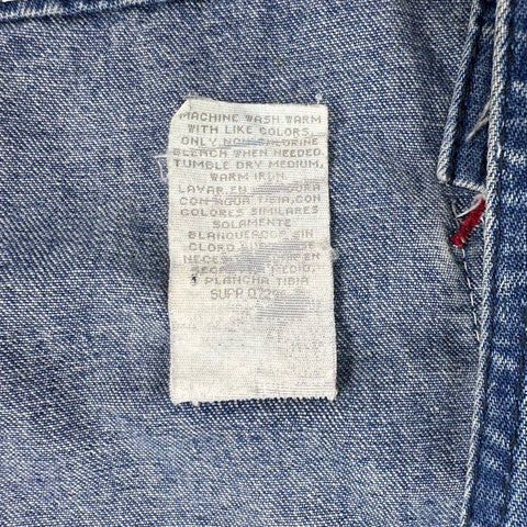 Vintage 90s Big Mac Denim Bib Overalls Distressed Workwear Sz 50x36
