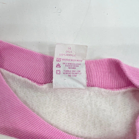 Vintage 90s Minnie Mouse Hearts Sweatshirt Jog Togs Made in USA Sz Large 6X