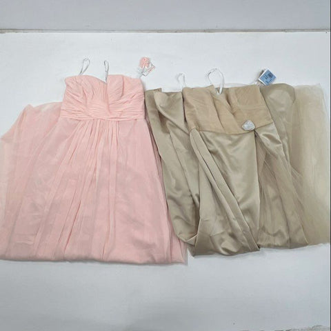 David's Bridal Women's Lot of 2 NWT Formal Gown Bridesmaid Dress Multicolor Sz 8