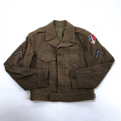 Vintage 1949 US Army Ike Jacket Wool Field Uniform Olive Drab Sz 34S