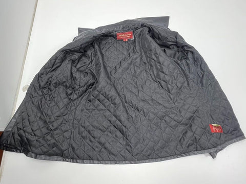 Vintage Y2K Marc Mattis Black Faux Leather Quilted Lined Jacket Women's 1X