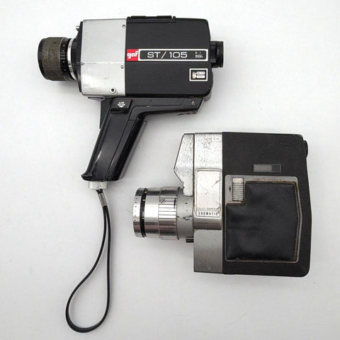 Vintage GAF ST/105 & Bell & Howell Duo-Speed Zoomatic Movie Camera Lot