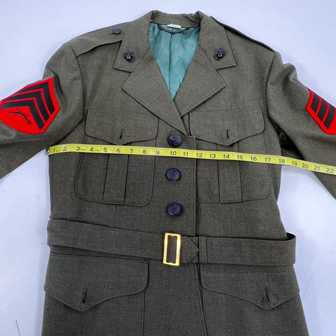 Vintage USMC Service Alpha Dress Jacket Sergeant Rank Insignia Sz 39L