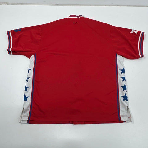 Vintage 90s Philadelphia 76ers Nike Warm Up Shooting Shirt NBA Stars Sz XXL