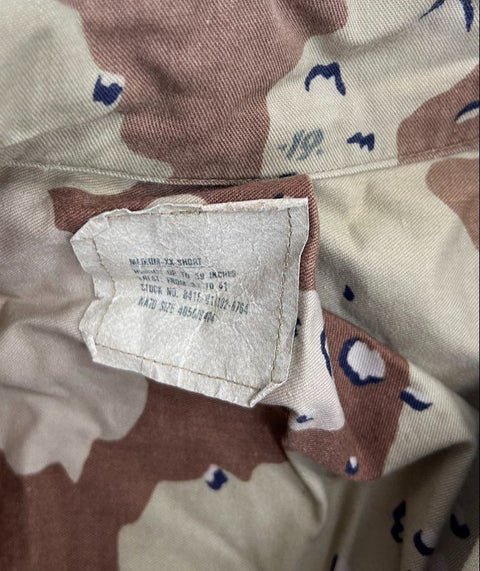 Vintage 90s USGI 3 Color Desert Camo BDU Combat Jacket Men's Medium XX-Short