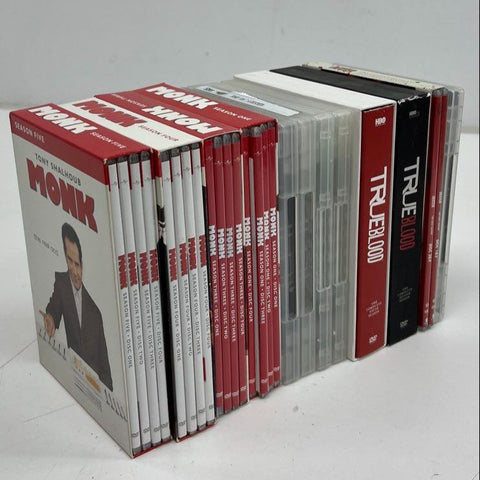 TV Series DVD Lot - 11 Sets Monk Bones True Blood Dexter Outlander
