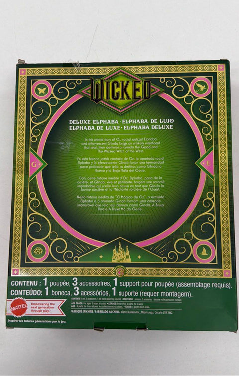 Mattel Wicked Movie Deluxe Elphaba Doll 2024 Sealed New In Box