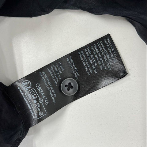 Anthropologie Women's NWT Black Sheer Silk Wide Leg Belted Jumpsuit Size 2