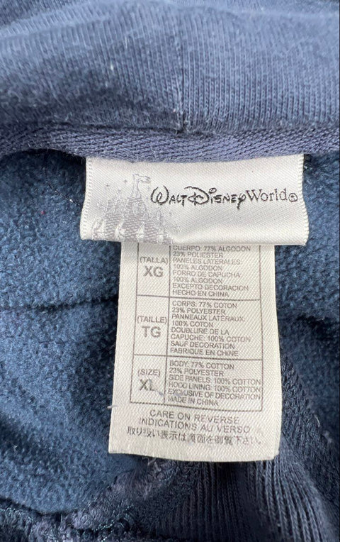Vintage 90s Walt Disney World Donald Duck Embroidered Hoodie Pullover Sz XL