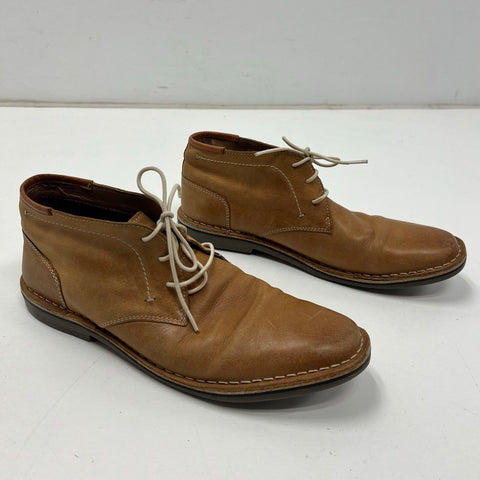 Steve Madden Hestonn Tan Brown Leather Chukka Desert Boots Mens Size 11