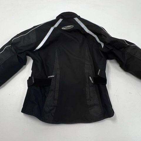 Nitro Women's Black Motorcycle Racing Jacket Reflective Padded Size Small