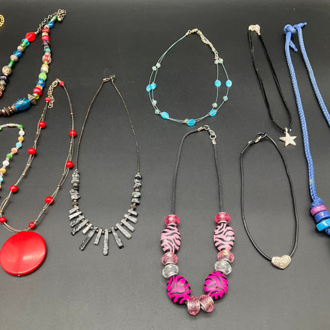 Teresa Goodall Chico's Statement Beaded Fashion Jewelry Lot of 9 Necklaces