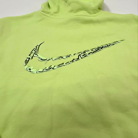 Nike Men's Neon Green Volt Be Quick Graphic Pullover Hoodie Sz M