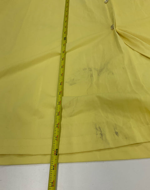 OLGA Women's Yellow Nylon Pussy Bow Loungewear Nightgown Long Sleeve S Vintage