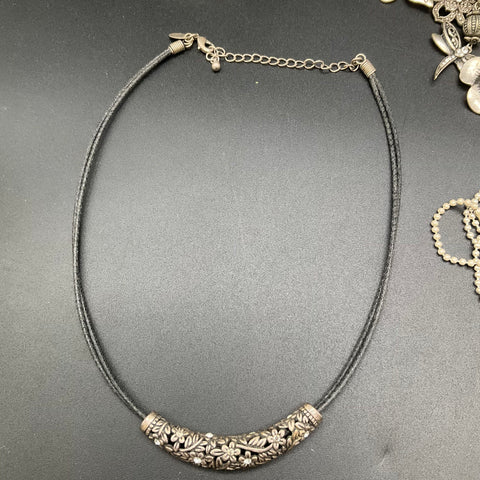 Silver Tone Floral Nature Theme Fashion Jewelry Necklace Lot of 6
