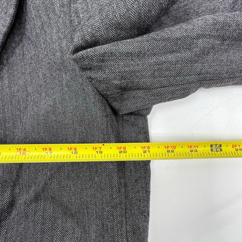 Vintage 80s Hart Schaffner Marx Men's Hastings Gray Wool Topcoat Overcoat 44R