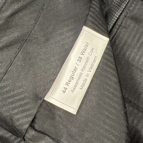 Kenneth Cole Awearness Charcoal Wool Blend 2-Piece Suit Men's 44R 38W