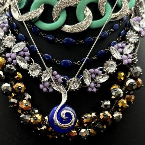 Mixed Costume Jewelry Lot 25+ Pcs Necklaces Earrings Bracelets Vintage Modern
