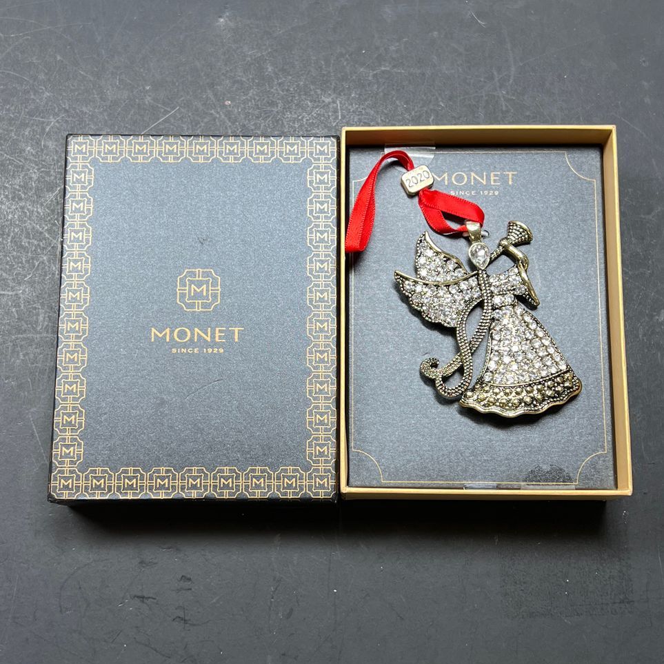 Monet 2020 Rhinestone Angel Ornament NIB