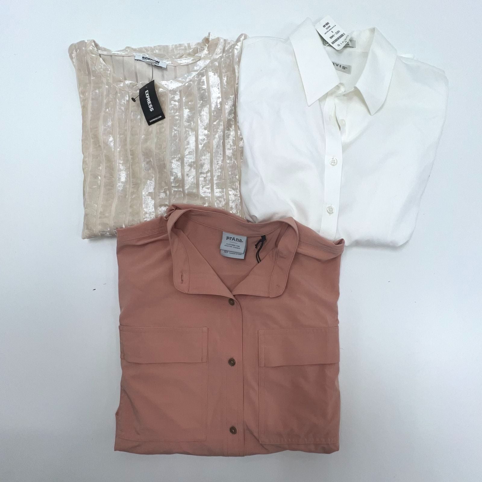 NWT Women's Blouses Button Down Express Prana Orvis Short Long Sleeve Size XS-S