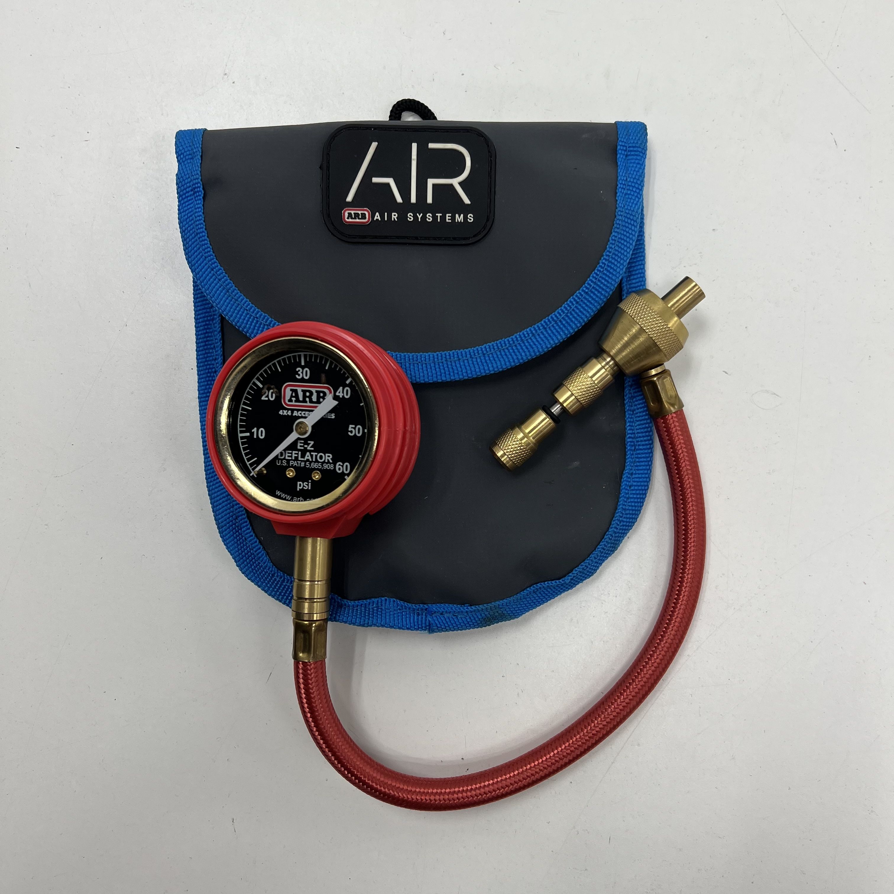 ARB E-Z Deflator Analog Tire Gauge 0-60 PSI w/ Valve Core Tool & Pouch