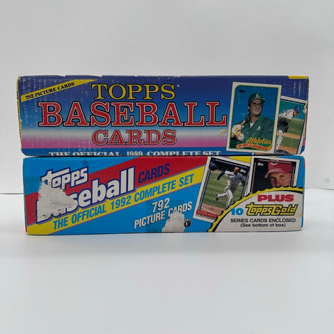 Baseball Card Lot 1989 & 1992 Topps Complete Sets 6.7 lbs See Photos