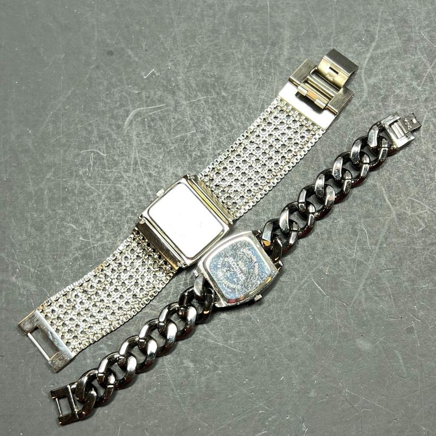 2 Chico's Rhinestone Band Wristwatches New Battery