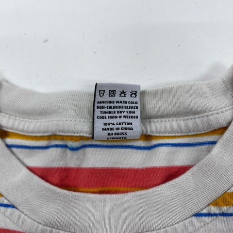 Odd Future OF Donut Logo Striped Long Sleeve T-Shirt Multi-Color Sz L