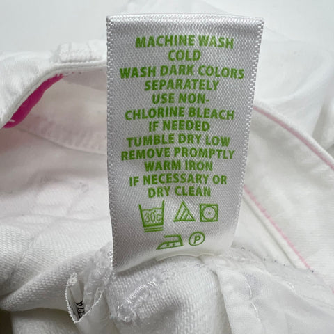 Lilly Pulitzer White Palm Beach Fit Bootcut Flare Jeans Pants Women's Size 2