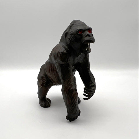Unsigned Contemporary Gorilla Ape Sculpture Red Eyes King Kong Style 11.5" H