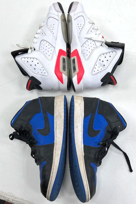 Lot of 2 Jordan Air Jordan 6 Infrared & Air Jordan 1 Royal Blue Size 5.5Y