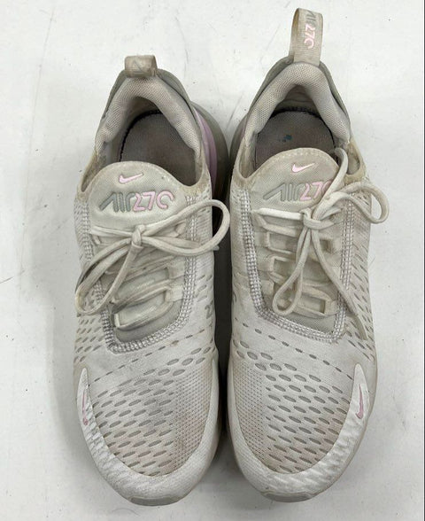 Nike Air Max 270 White Pink Grey Lifestyle Running Sneakers Size 9.5