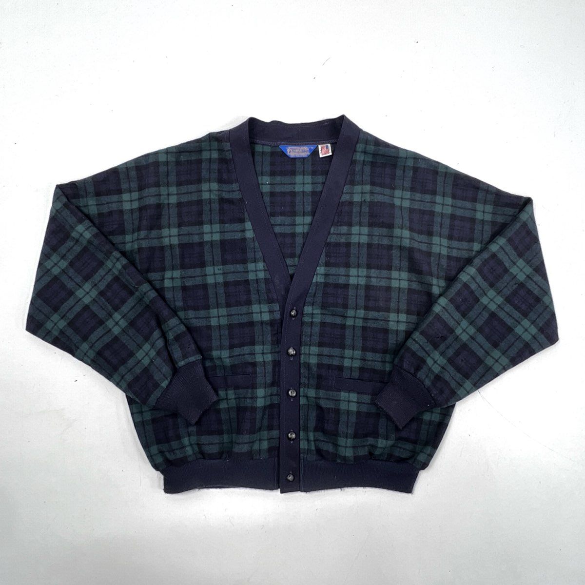 Vintage Pendleton Men's Green Black Watch Plaid Virgin Wool